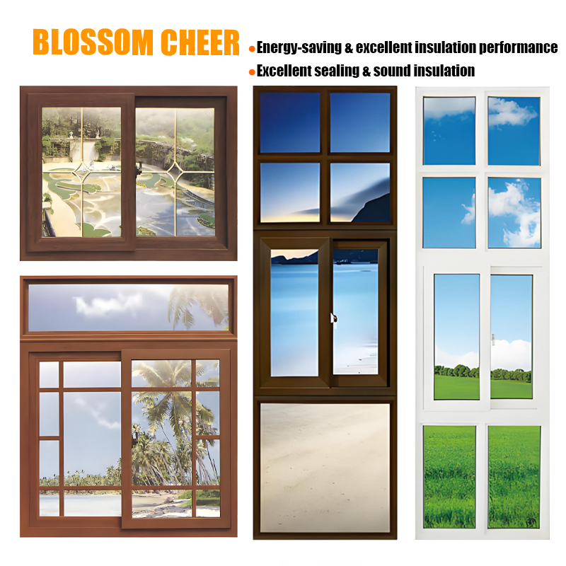 Custom Two-Track Push-Pull UPVC Window for Stylish Interior Spaces