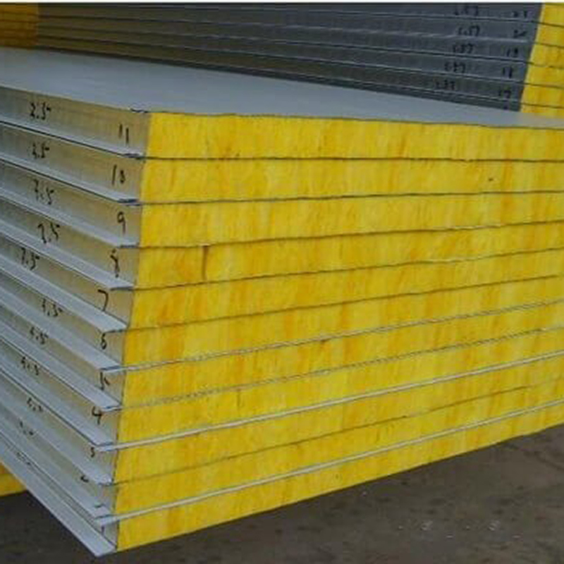 Galvanized Steel Zinc-Coated Rockwool Sandwich Panel for Cold Storage Roof Wall Insulation