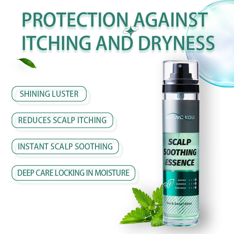 Factory Custom Hair Treatment Product Vendor Peppermint Oil Relieve Itchy Shining Luster Deep Care Soothing Hair Scalp Essence