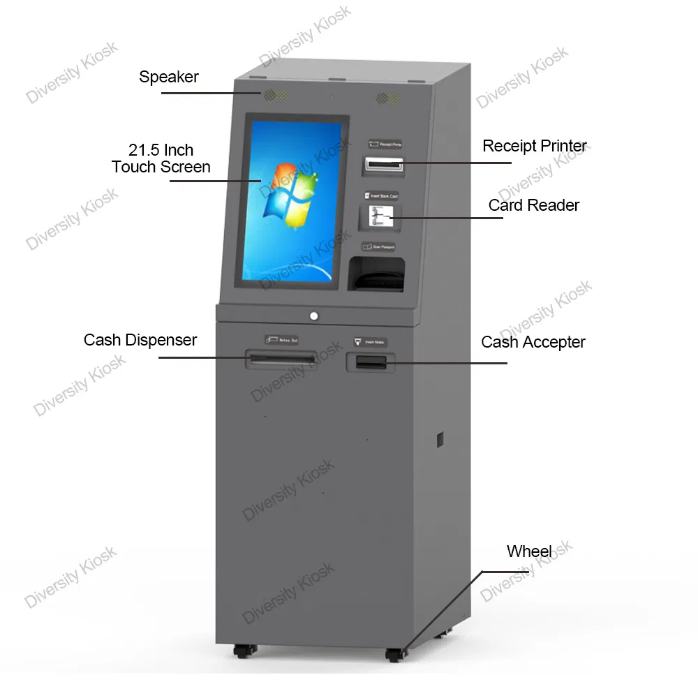 Multi-Functional API Xfs Protocol Provided Cash Deposit and Withdraw ATM Machine