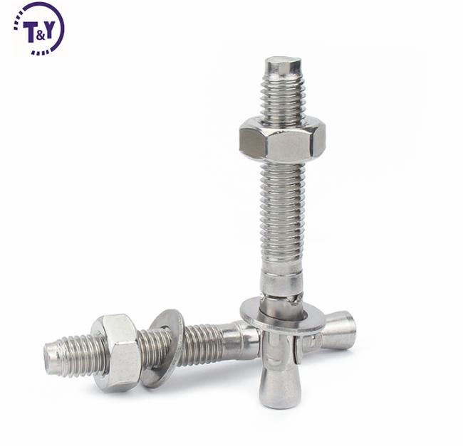 304 Steel Wedge Type Anchor Bolt Expansion Sleeve and Anchor for Prestressed Concrete