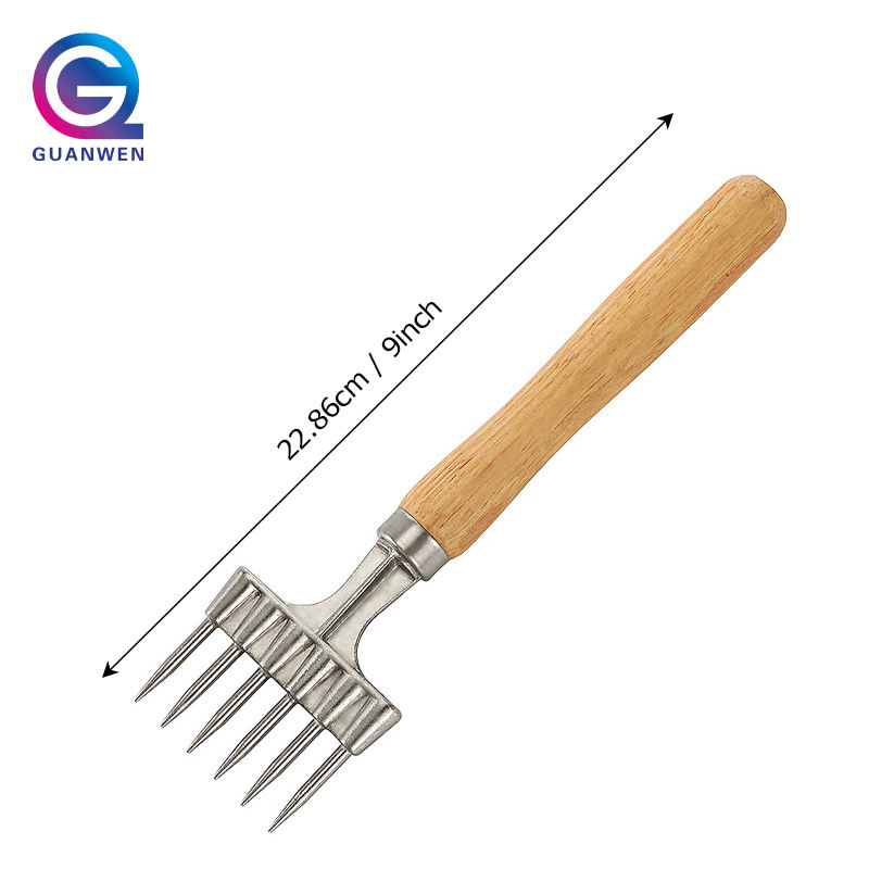 Ice Carving Tools with Wood Handle Ice Pick 6-Point Ice Chipper