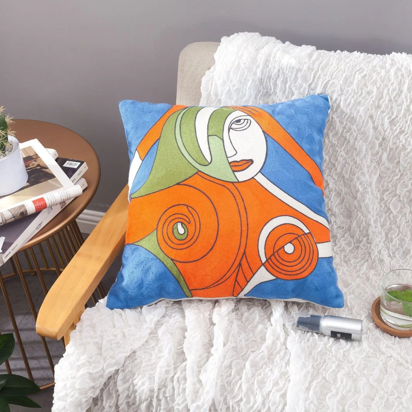 Abstract Picasso Graffiti Pillow Art Polyester Peachskin Pillowcase Modern Sofa Pillow
