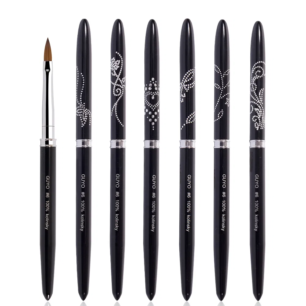 Black Color 100% Pure Kolinsky Sable Acrylic Nail Art Brush Manufacture