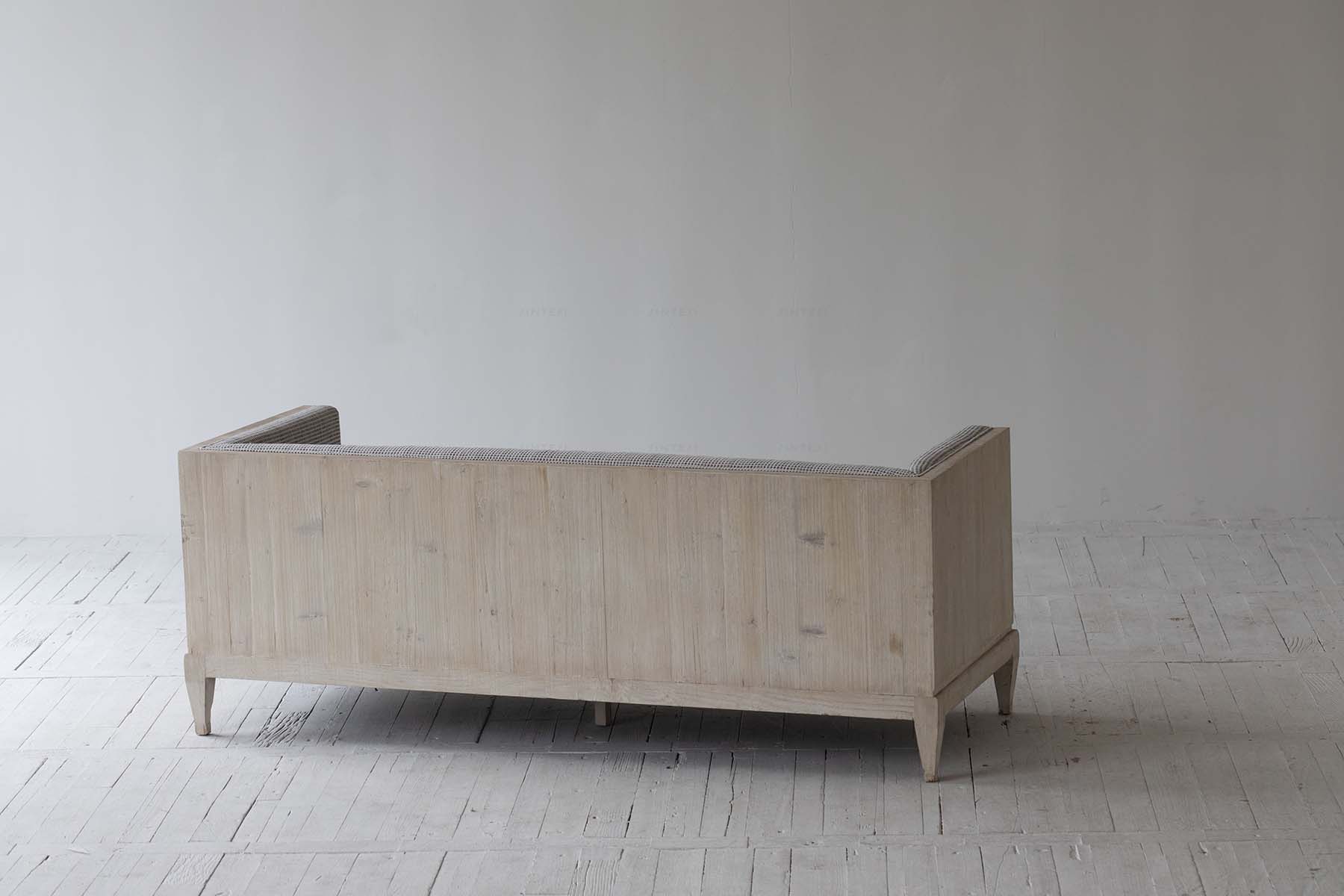 Диван-кровать деревянный белый европейский стиль для гостиной