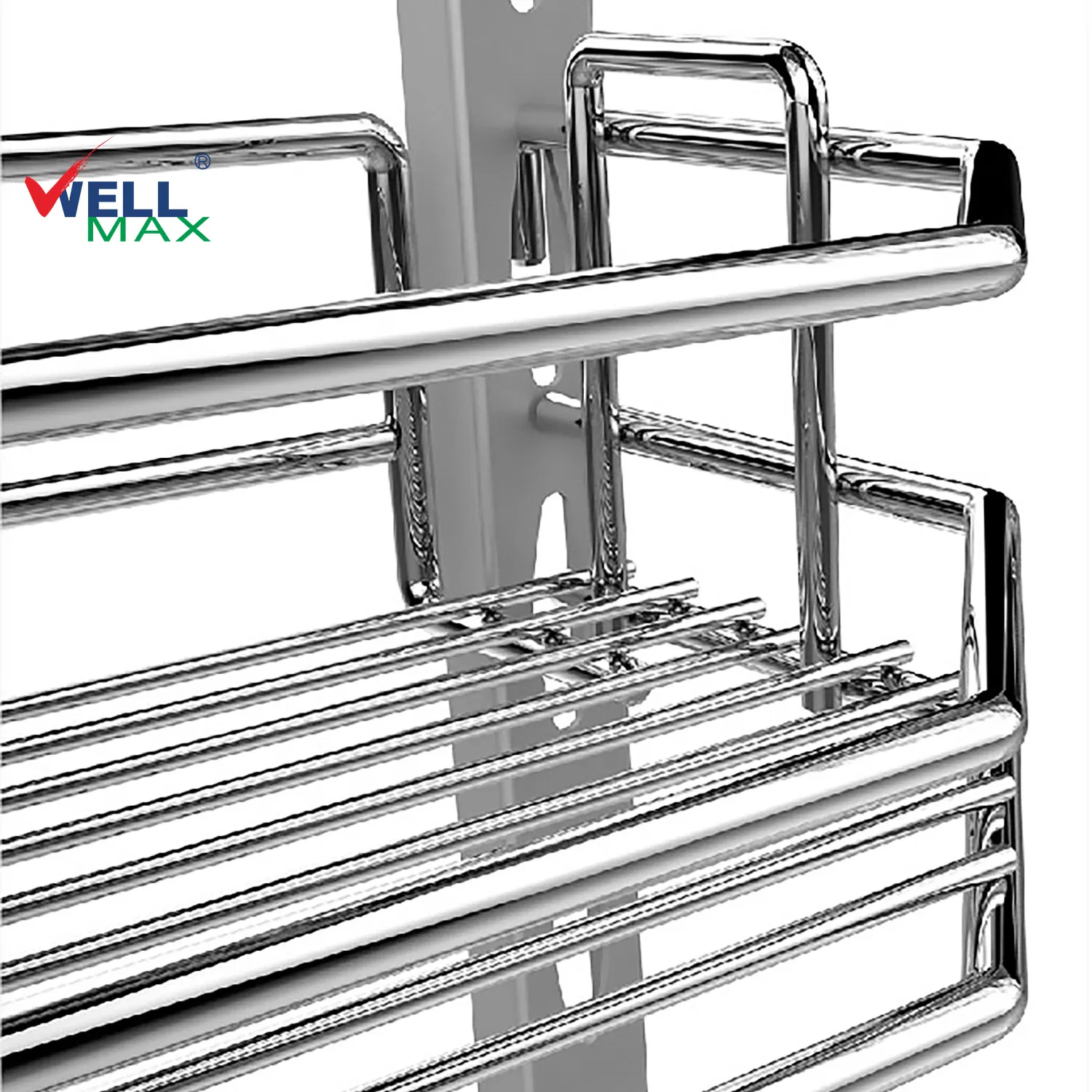 Wellmax Accessories Storage Larder Kitchen Pantry Unit Baskets Shelf Cabinet Organizer