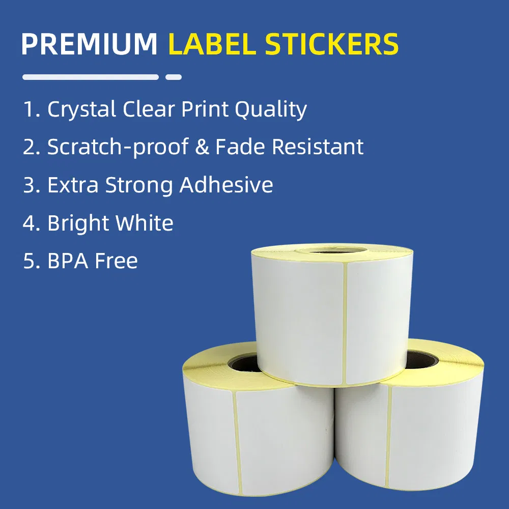 Self-Adhesive Blank Thermal Barcode Labels for All Uses