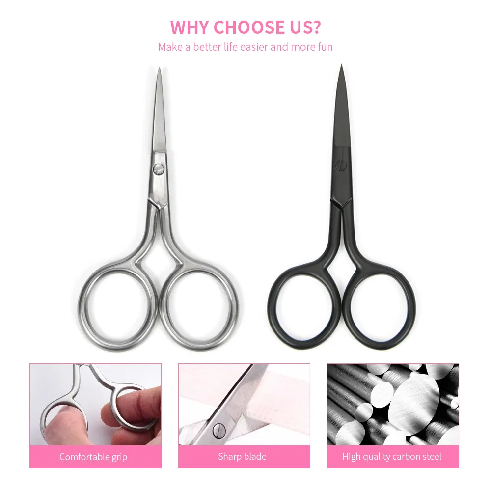 Профессиональные ножницы для ресниц и бровей из нержавеющей стали