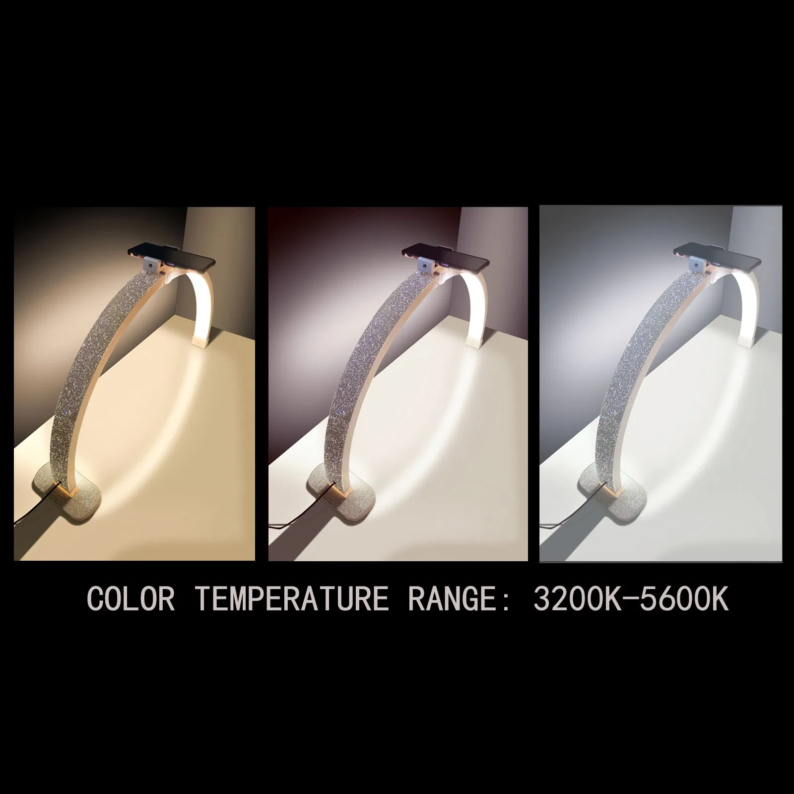 Professional LED Table Lamp Desk Light Half Moon Nail Lamp for Nail