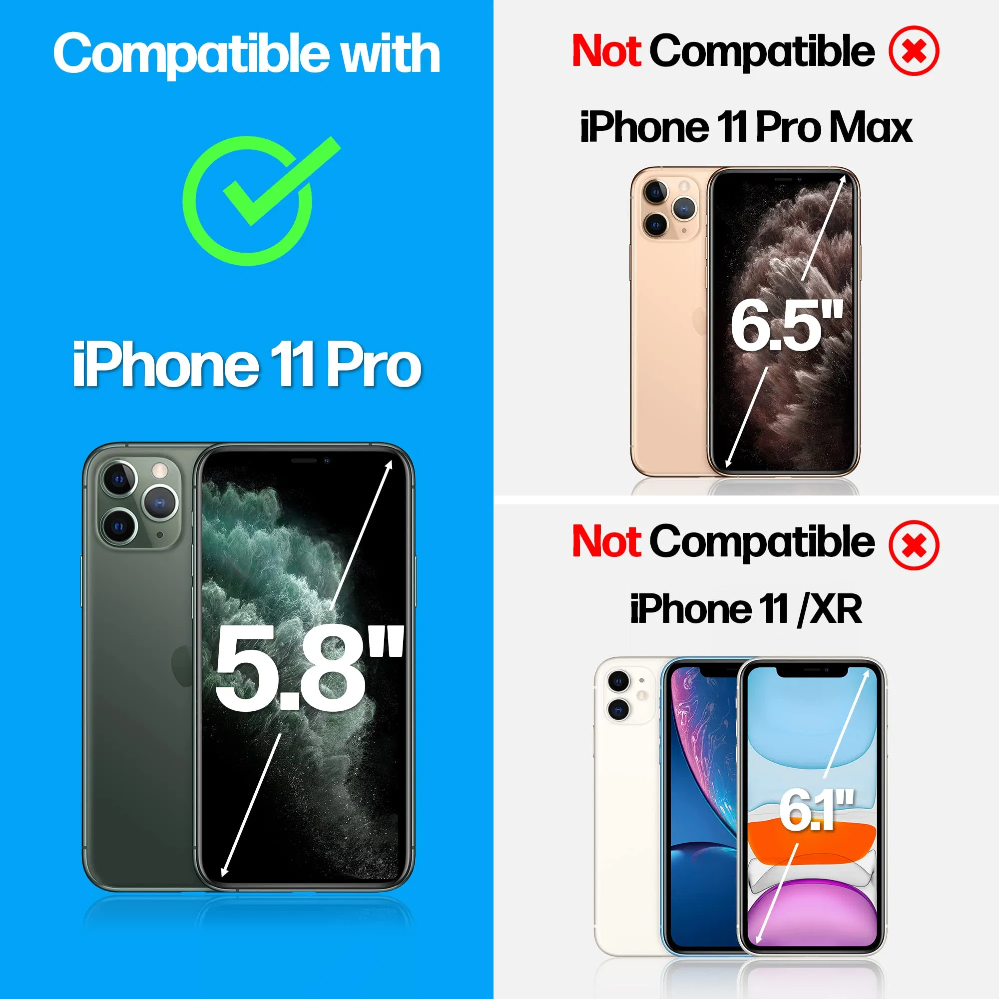 Защитное стекло для iPhone 11 PRO, Premium, 9H, антиударное