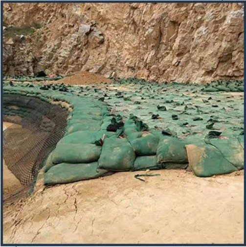 Sand Bag Slope Protection with UV