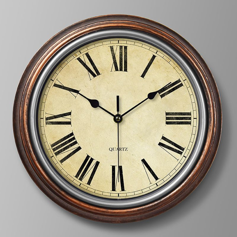 Sleek Modern Wall Clock Gold Handed Silent Movement Wall Clock