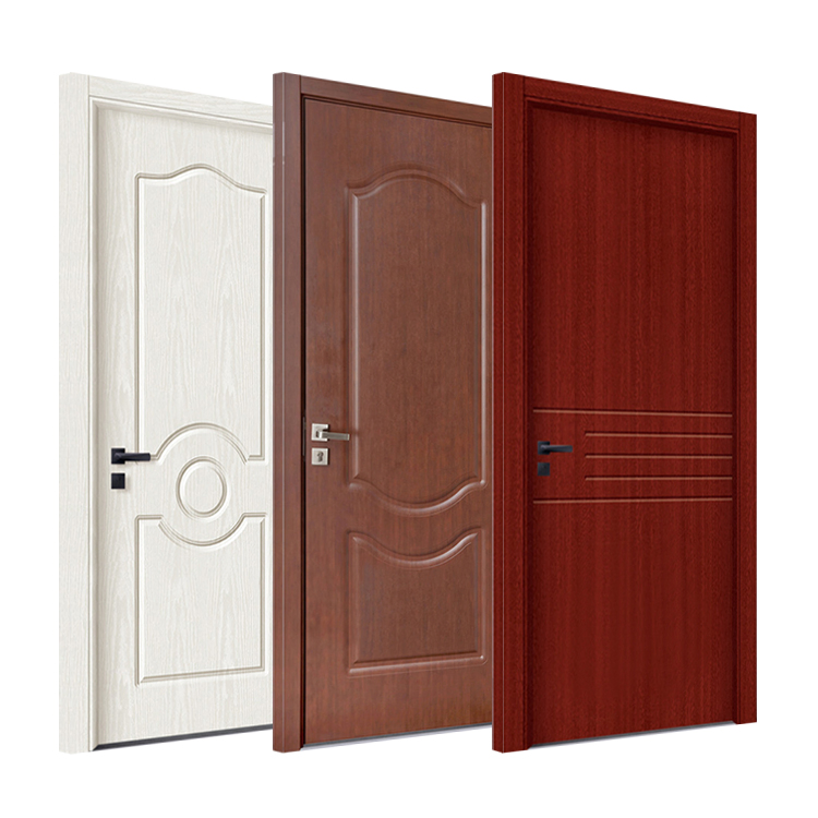 New Design House Hotel Interior Room Wood Door Bedroom Flush PVC Wooden Doors for Sale