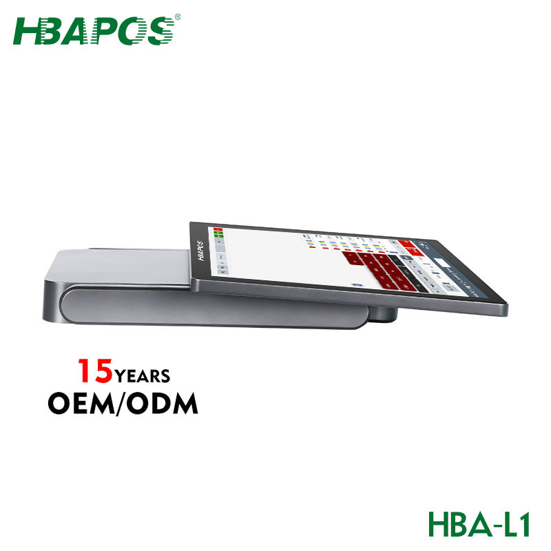 Hbapos New Model Folding POS System 15.6inch All in One POS Machine with Ful Aluminium Material