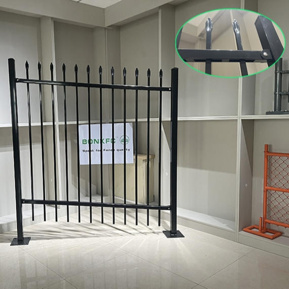 Heavy Duty Galvanized Steel Metal Use with Anti Rust Coating Ensures Long Term Protection Metal Fencing or Ornamental Picket Fencing Black Metal Picket Fencing