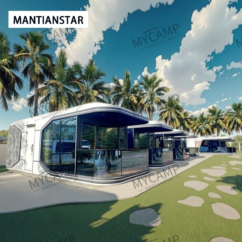 Prefabricada Mobile Modular Prefabricated Space Capsule House for Hotel, Family Use From China