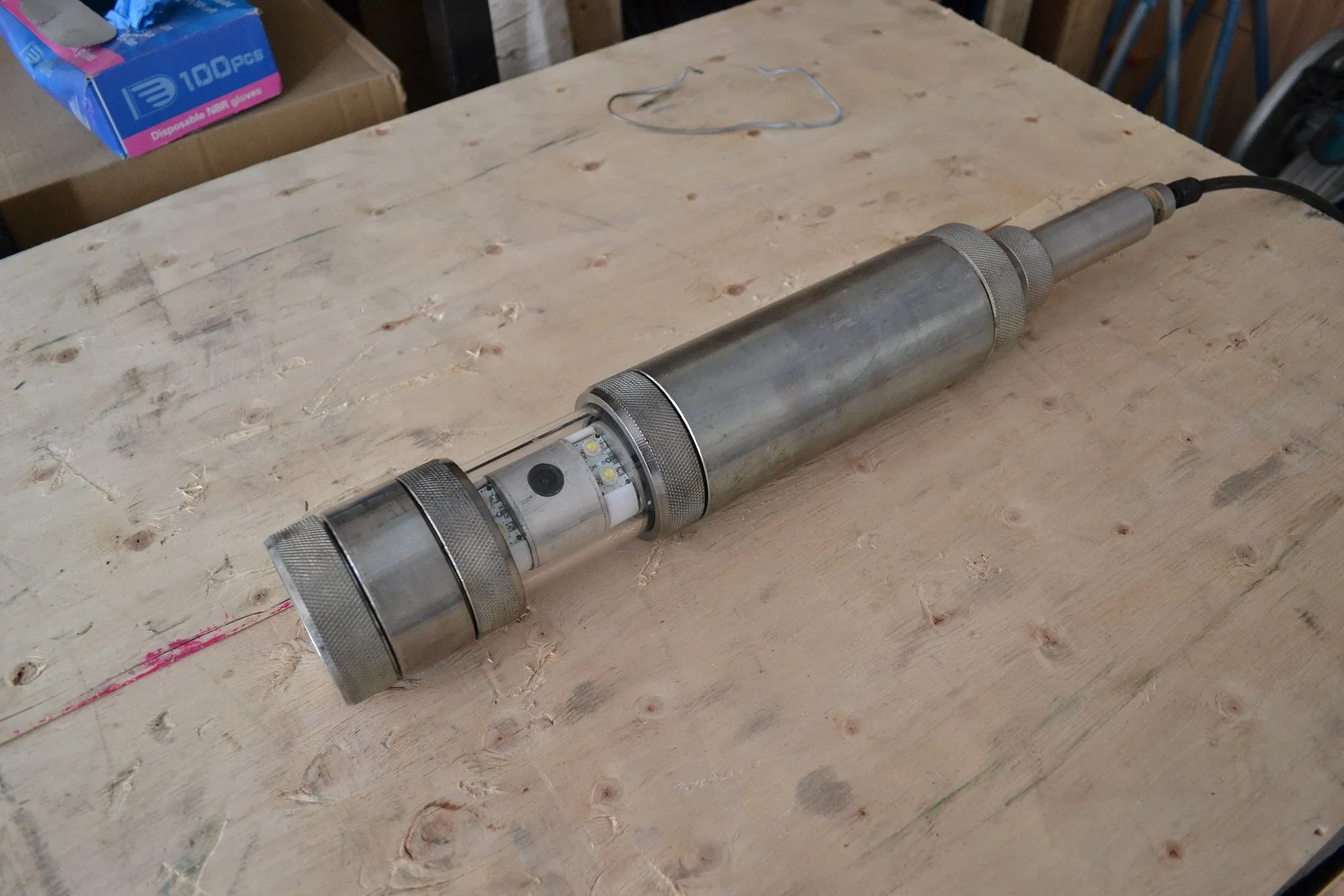 Промышленная камера для глубоких скважин с двумя объективами 73мм