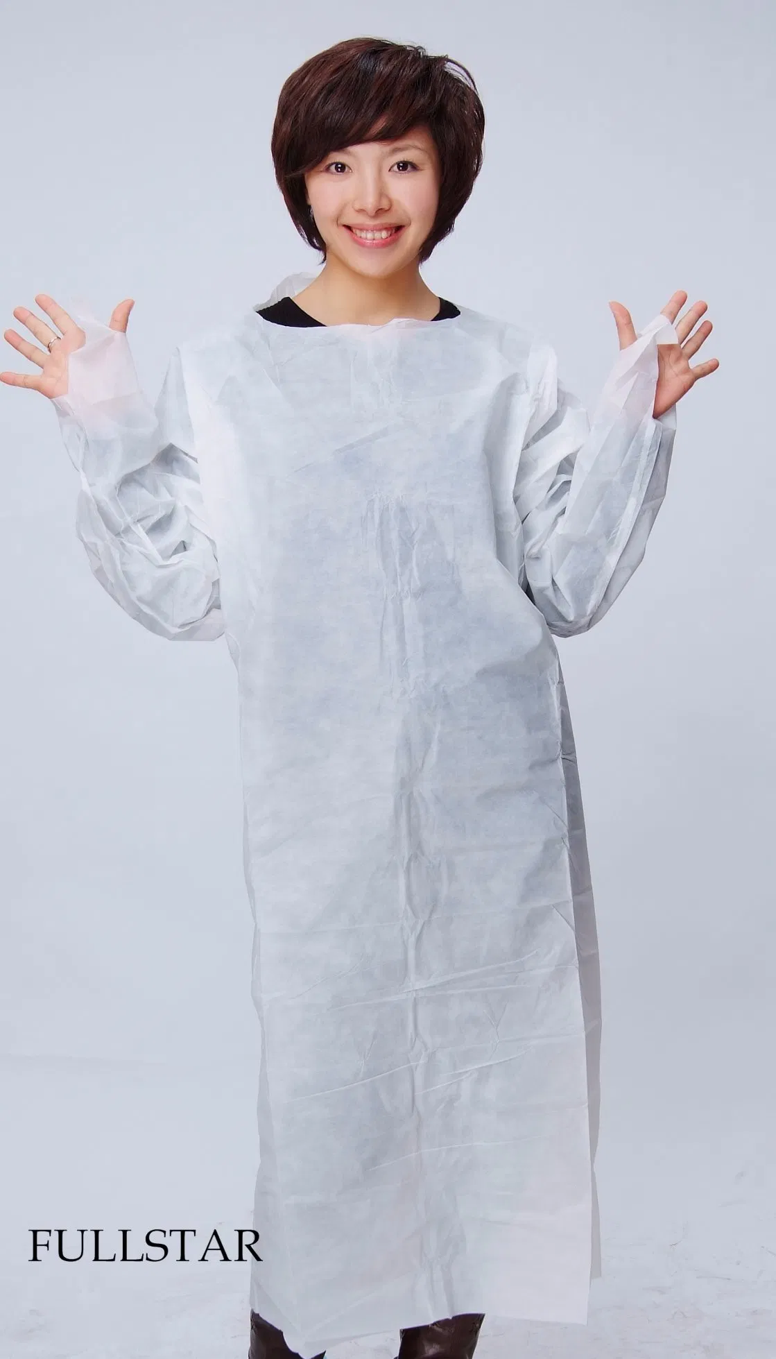 Disposable Plastic PP+PE Apron Waterproof Body Protective