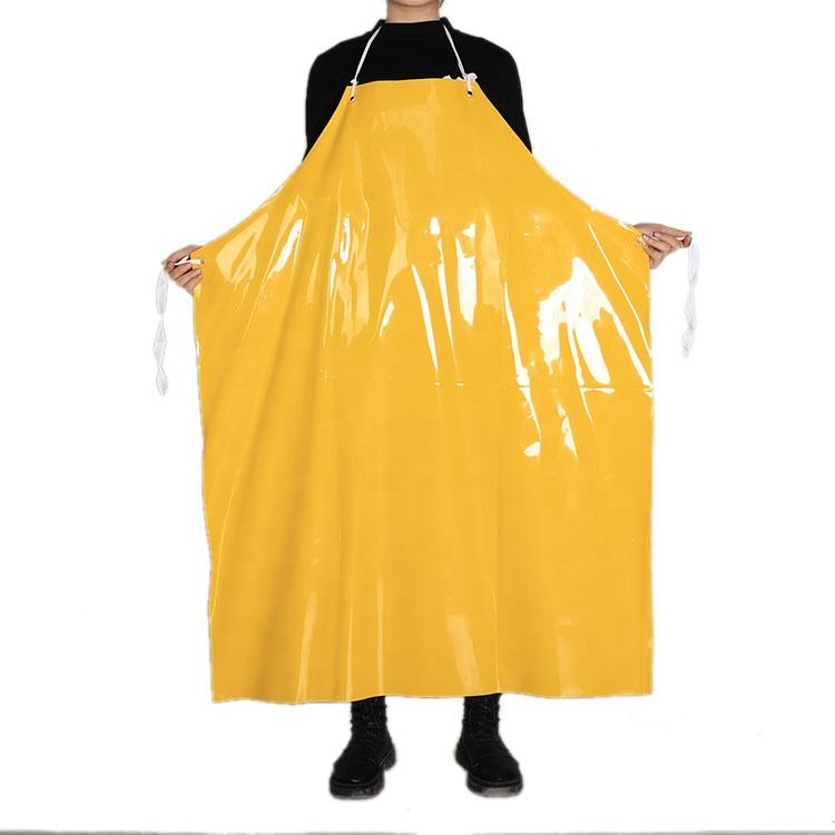PU PVC Apron Plastic Polyurethane Waterproof White Butchery Wipeable Aprons TPU Apron