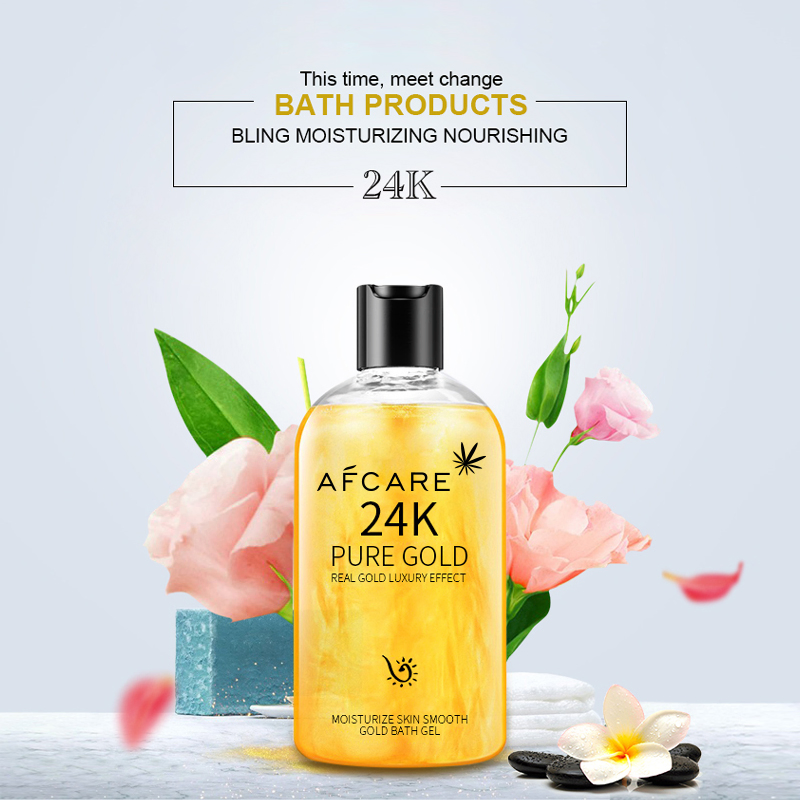 Private Label Skincare Improve 24K Pure Gold Smooth Gold Bath Gel