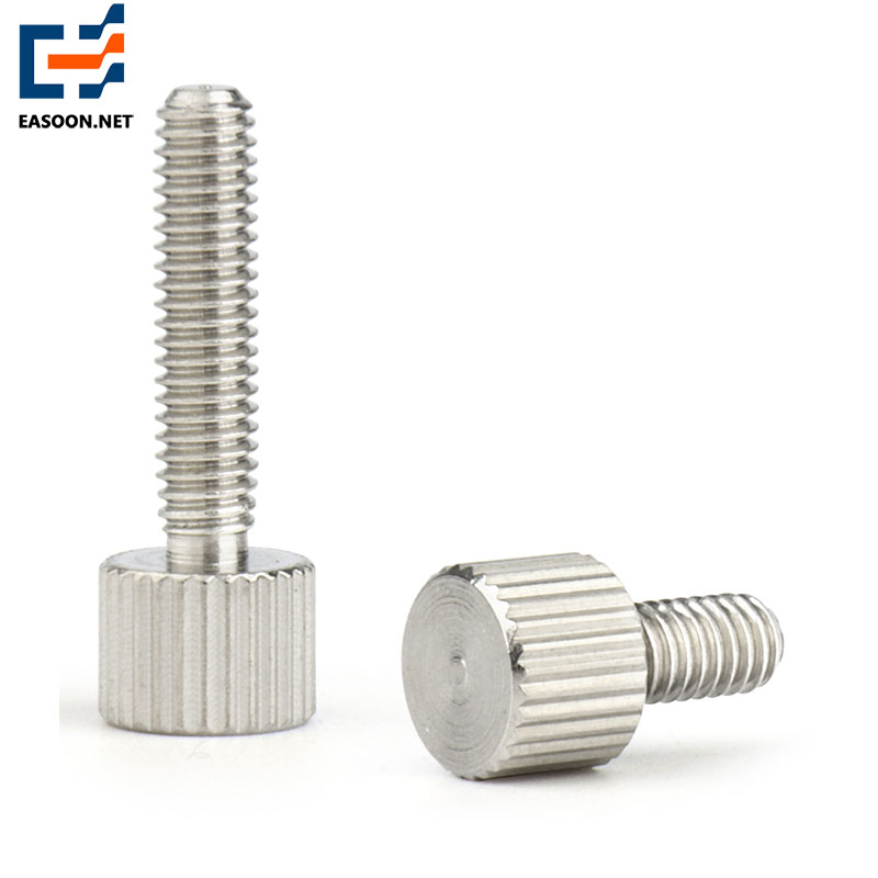 Turning Part Thumb Screw in 304 Stainless Steel Without Surface Treatment Thumb Knurled Screw M3 Captive Thumb Screw