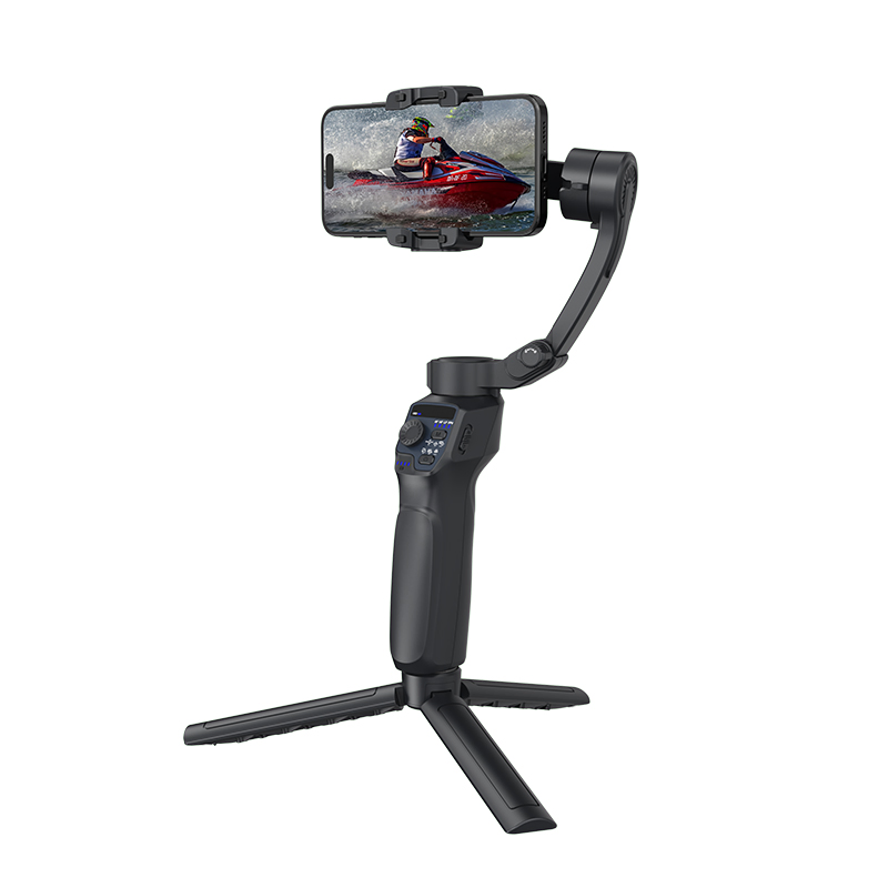 Smart 3 Axis Foldable Gimbal Stabilizer Tripod Inception Vlog Sport Follow-up Shoot Automatic Balance Face Tracking APP Gimbal
