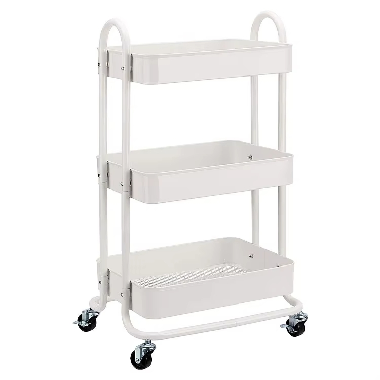 Compact Mobile Kitchen Trolley with Versatile Storage Solution