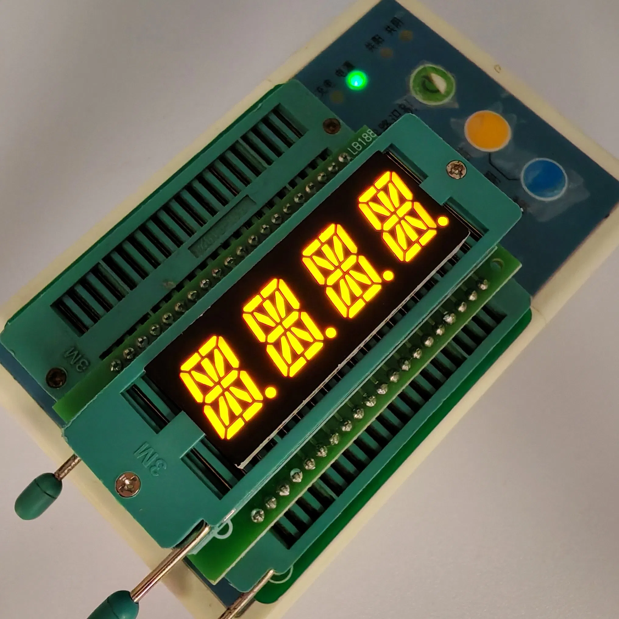 Long-Lasting 16-Segment Alphanumeric LED Display in Ultra Bright Yellow
