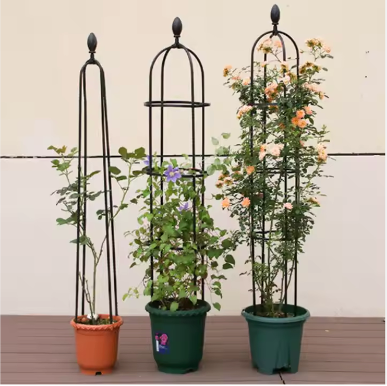 Wholesale Metal Obelisk Trellis for Home Yard Decoration Garden Ornaments