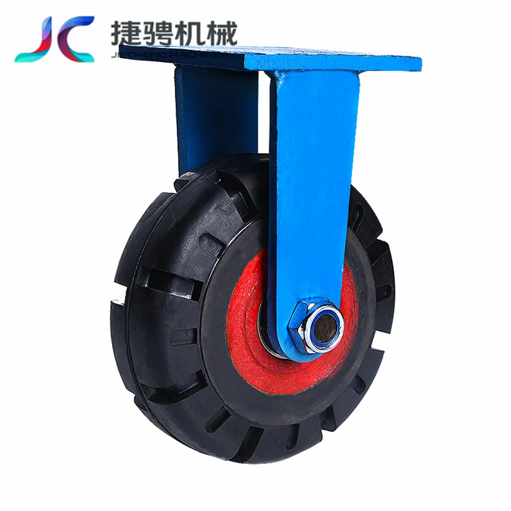 Super Heavy Duty Industrial Rubber Casters with Iron Core Wheels