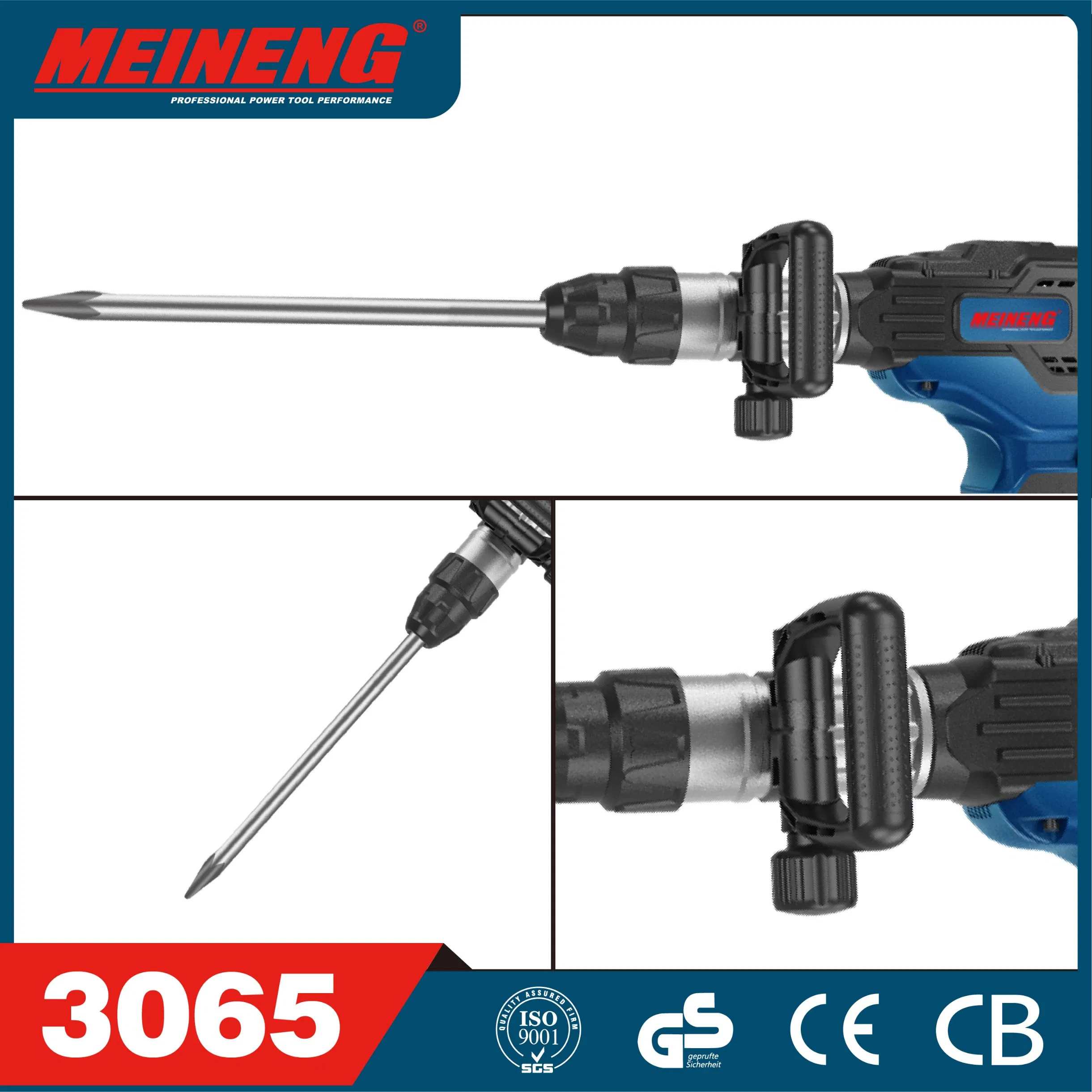 High-Power 3065 Demolition Hammer with Variable Voltage and Color Options