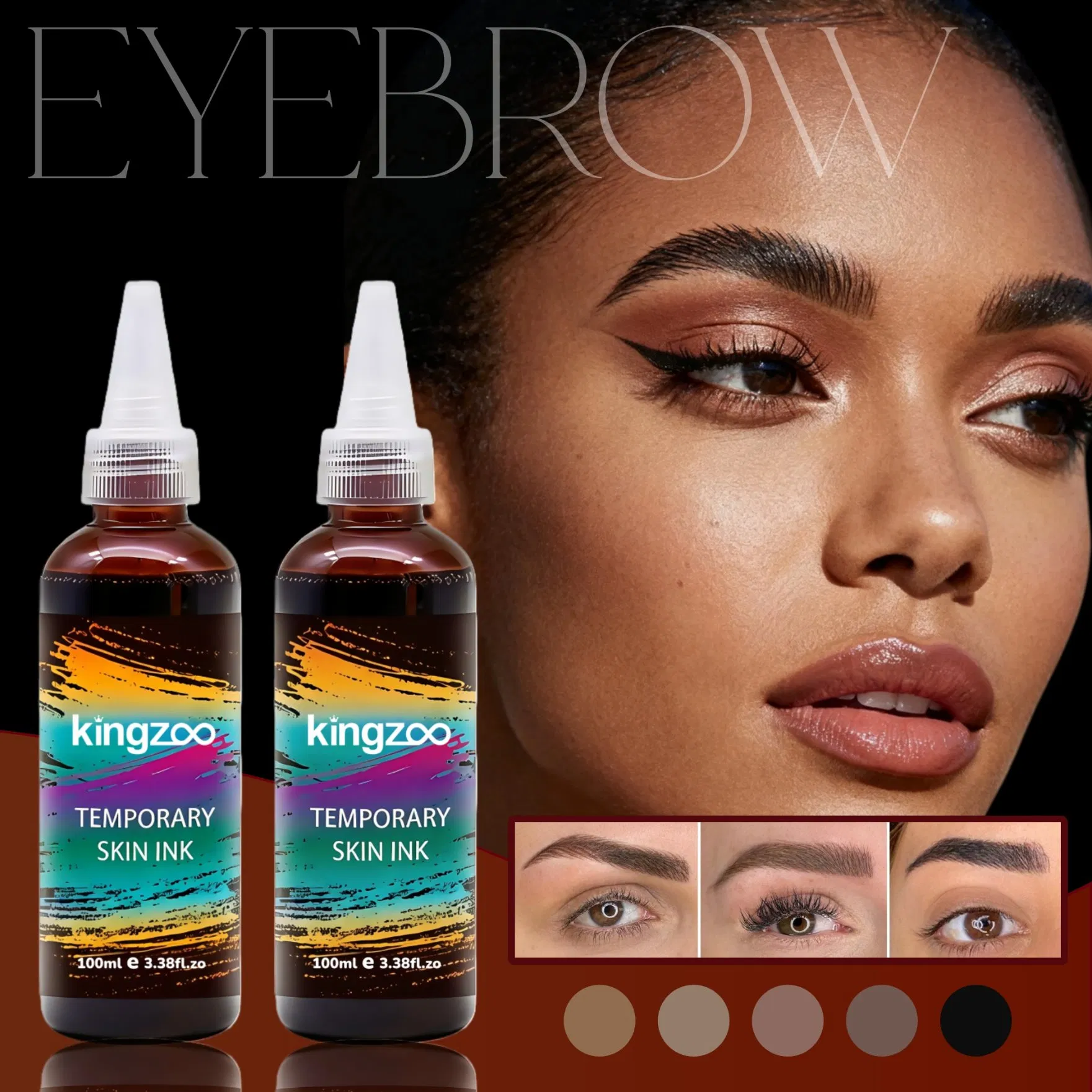 Salon-Grade Airbrush Eyebrow Tint & Lamination Spray Vegan Waterproof Brow Dye with Custom Logo