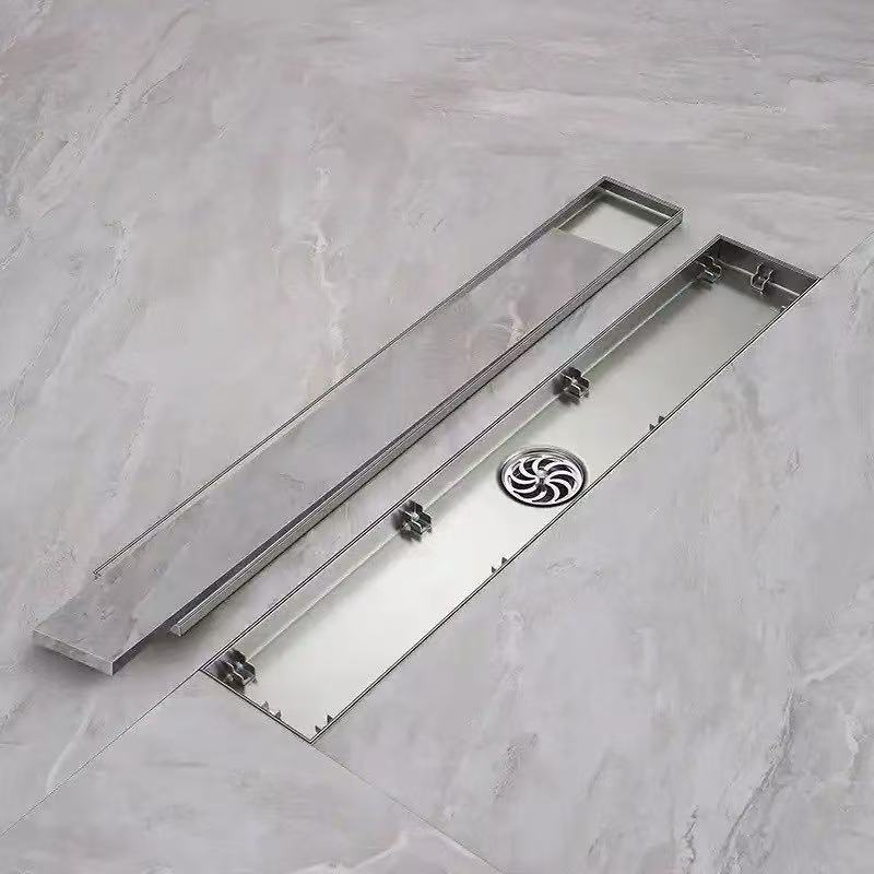 Трап для ванной премиум, сатинированная нержавеющая сталь