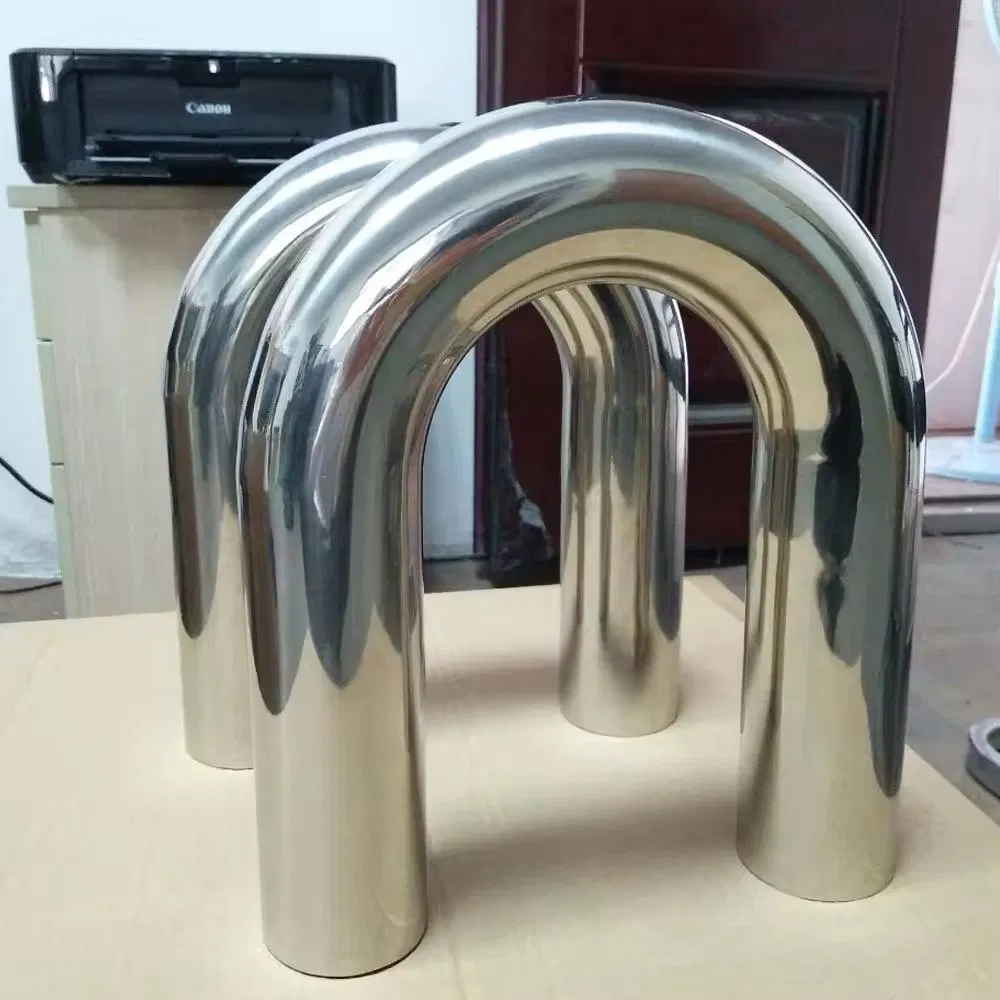 Manufacturer Polish Stainless Steel 180 Degree Exhaust Tubing U Bend