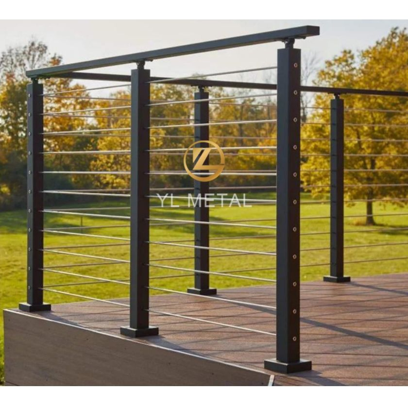 Y L High Quality Balustrade Balcony Handrail Deck Terrace Post Cable Railing