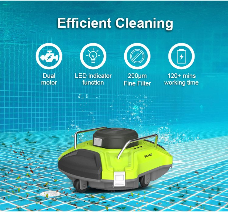 High Quality Cordless Swimming Pool Robotic Cleaner