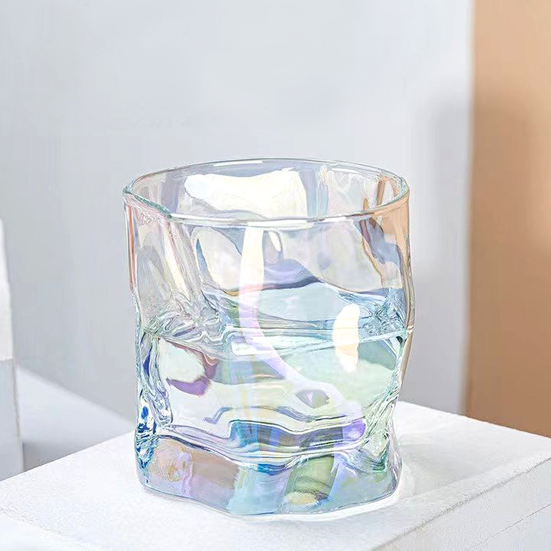 Unique Classic Irregular Water Whisky Glass Cup Twisted Milk Soda Glass