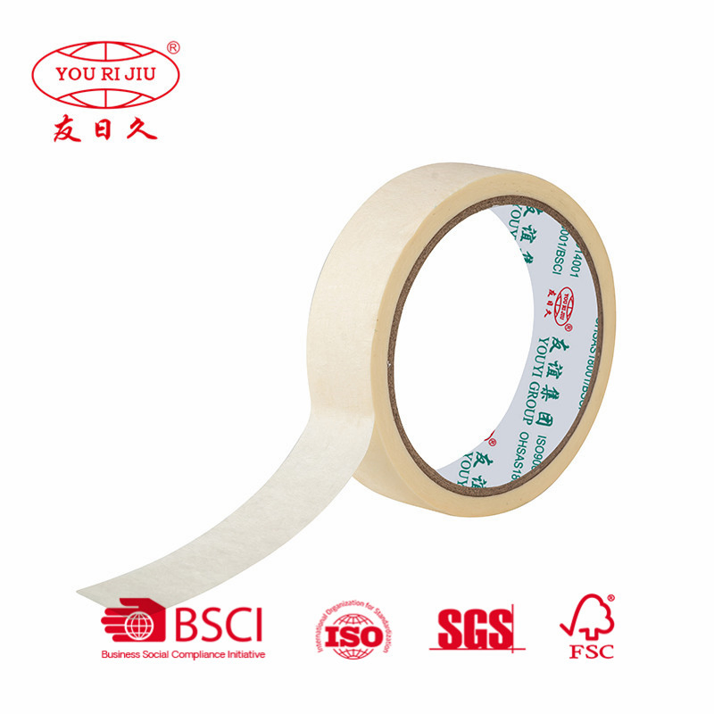 Yourijiu Crepe Paper Automotive Car Wall Decoration Color Easy to Tear Waterproof Rubber Masking Tape Jumbo Roll