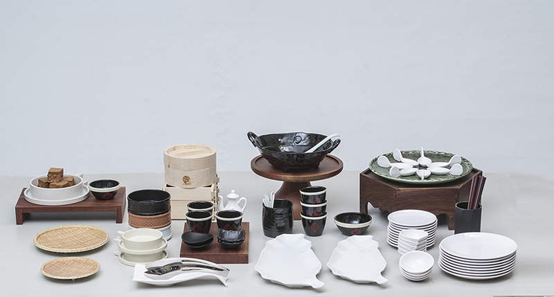 Melamine Miso Bowl Set Japanese Style Omakase Restaurant Hotel Serving Red & Black Bowl Set