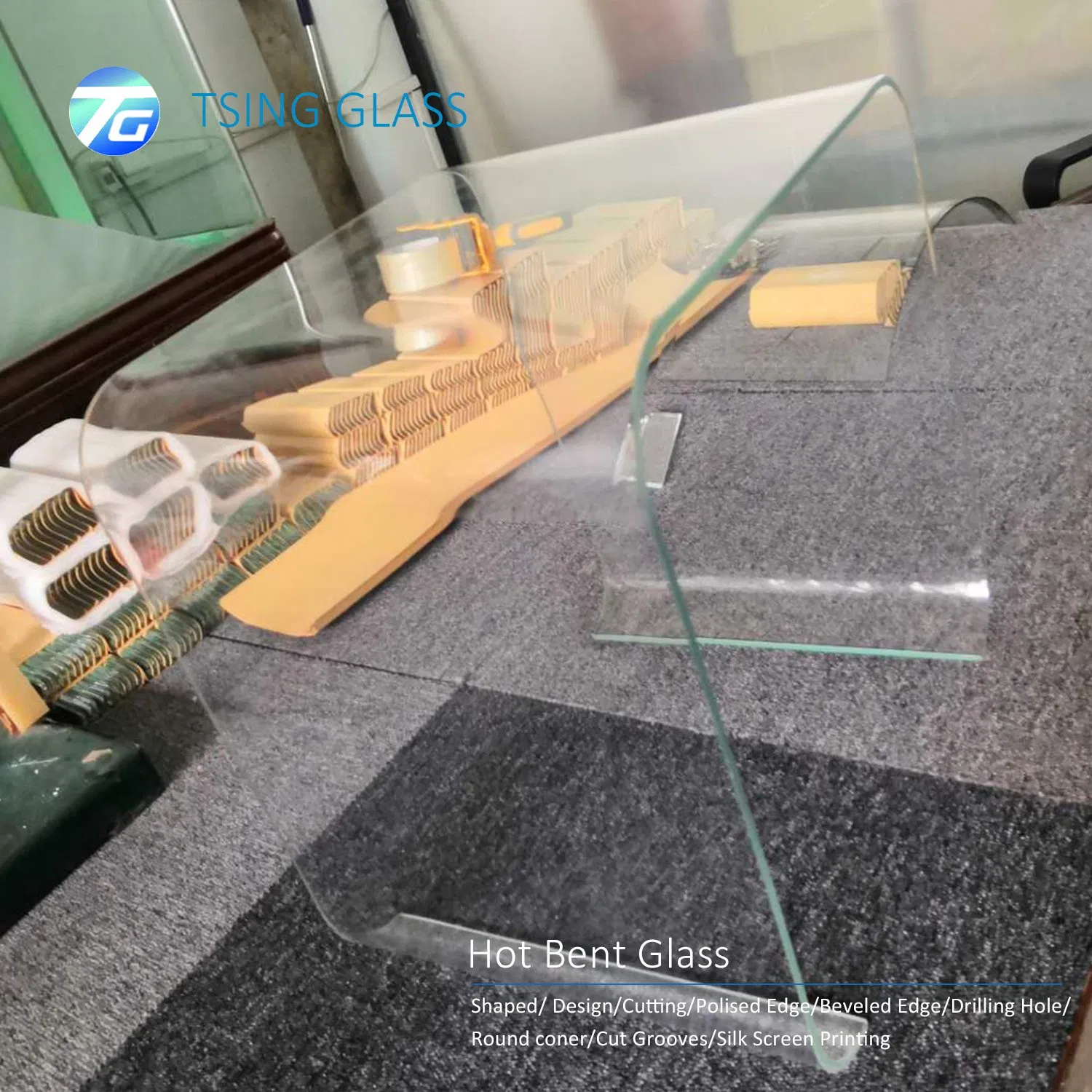 Clear Toughened Tempered Curved Glass Flat Glass Bent Glass for Windows Door Shower Room Glass Railing Fence Furniture