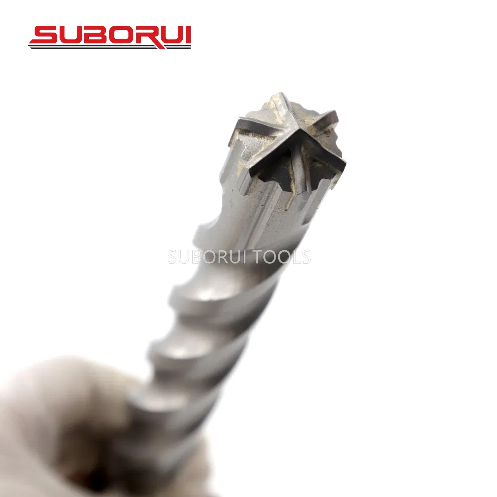 Suborui Broca Para Impacto 3 Flute Carbide Tipped SDS Max Impact Hammer Drill Bits for Masonry Concrete Brick Stone Block