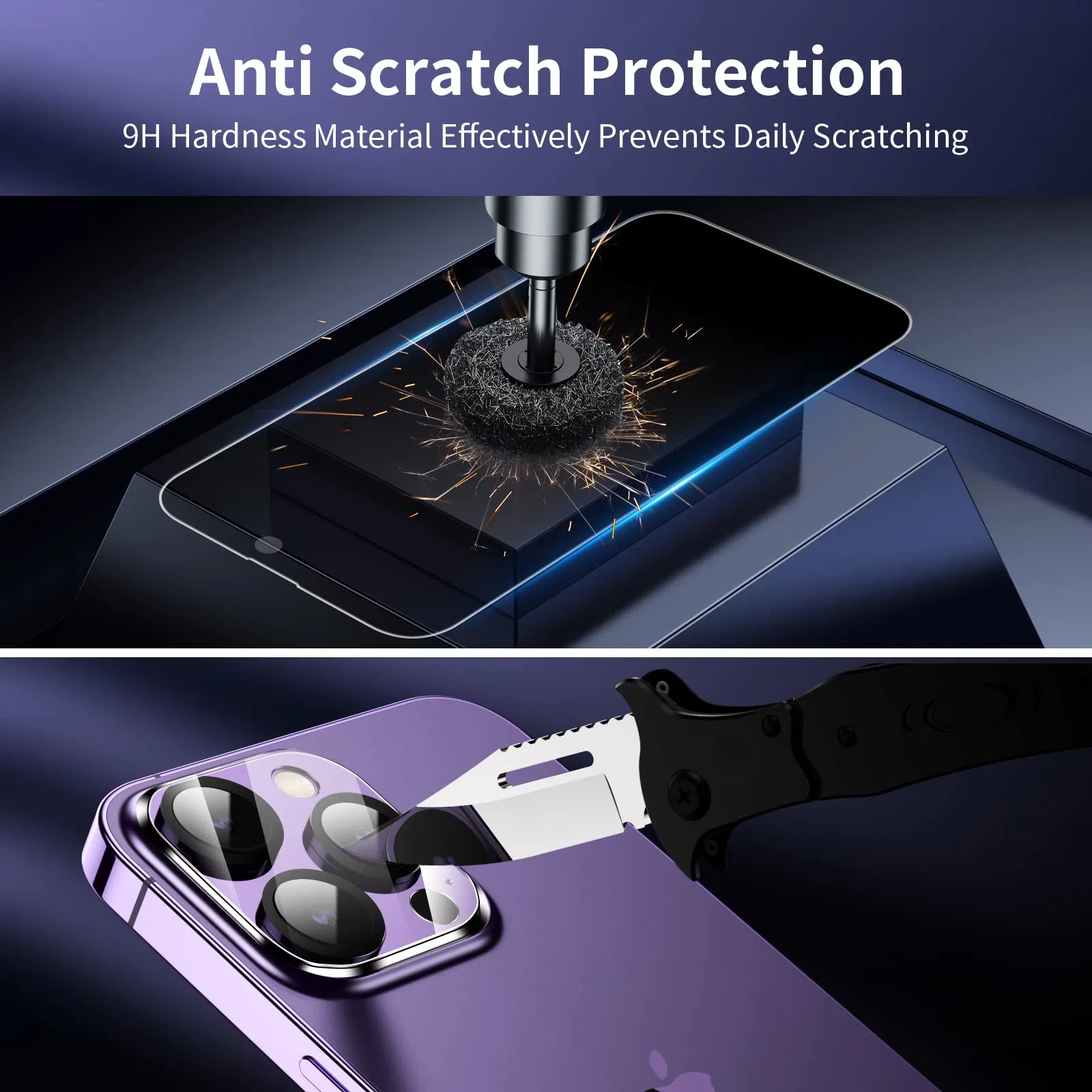 Защитная пленка приватности iPhone 14 Pro Max с защитой камеры
