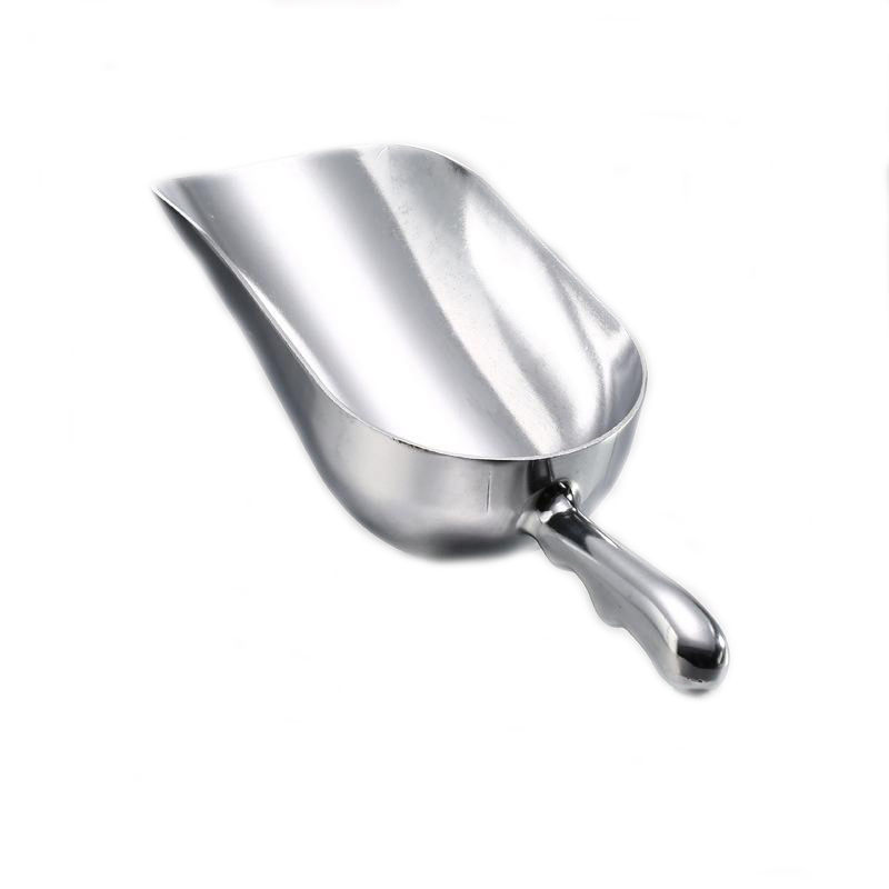 OEM Aluminum Alloy Metal Food/Ice Scoop for Home/Hotel/Bar/Buffet with Flat/Round Bottom