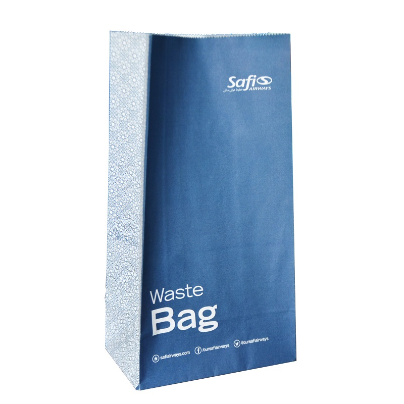 Customized Printing Disposable Sickness Paper Bag Airline Paper Air Sickness Bag