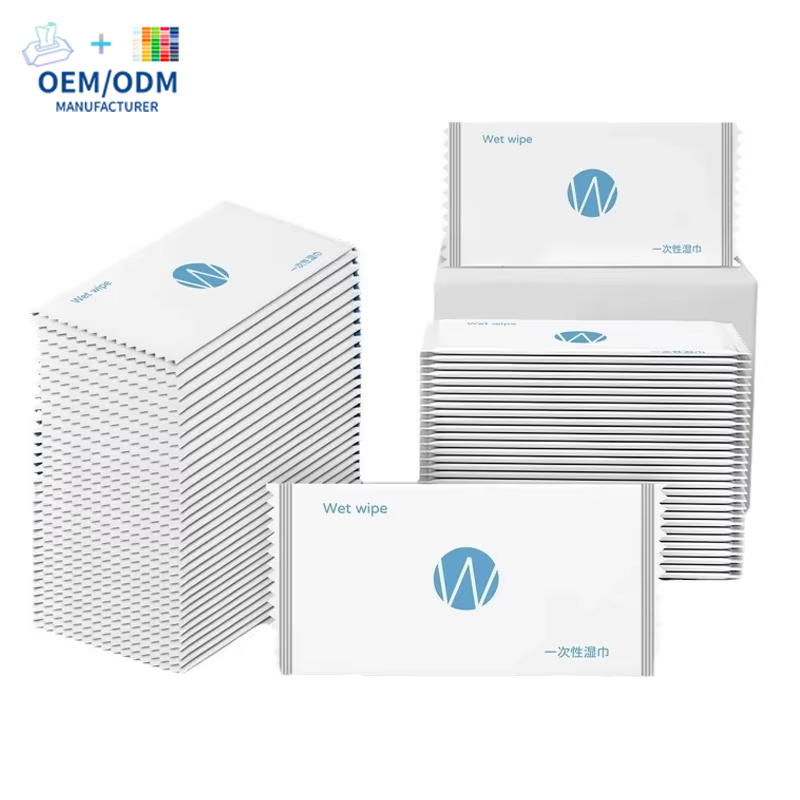 Custom Private Label Individually Wrapped Scented Wet Wipes Face and Hand Disposable Cleaning Single Wipes OEM for Restaurant Use