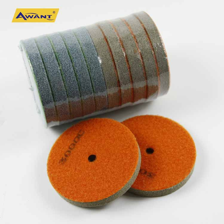 4 Inch 100 Grit Red Smooth Nylong Cleaning Pad for Stone Marble Granite