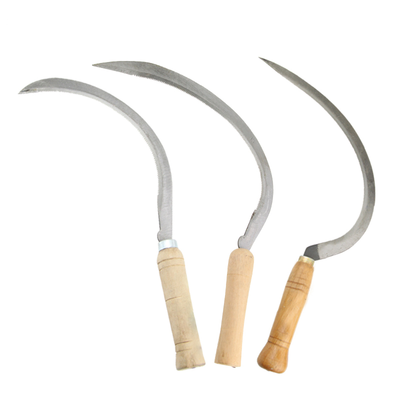 Agricultural Farming Tools Grass Rice Harvesting Weeding Serrated Toothed Knife Sickle