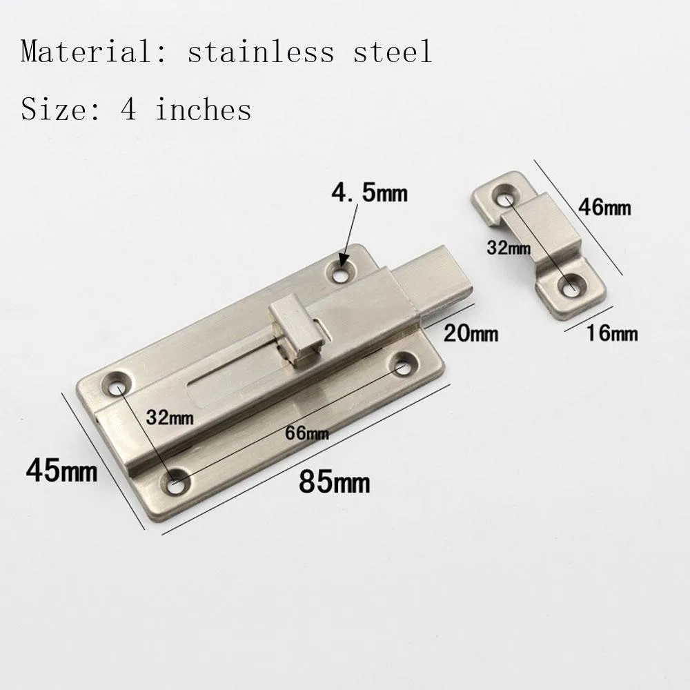 Heavy-Duty Door Lock Security Guard Hardware Slide Barrel Door Bolt Latch