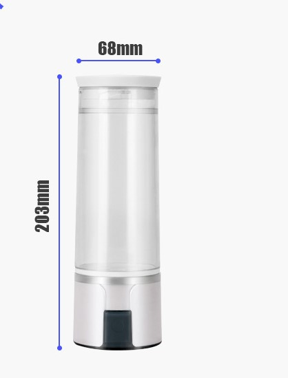 Best Portable 320ml Hydrogen Water Bottle Alkaline Hydrogen Water Generator Inhaler Ionizer 3000ppb Glass Spe Membrane