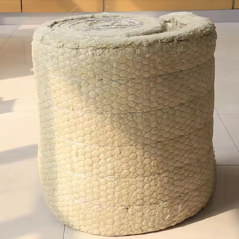 Metal Mesh Rock Wool Blanket Fireproof Insulation Material for Factory, Pipeline